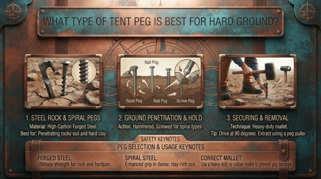 What type of tent stakes are best for hard rocky ground