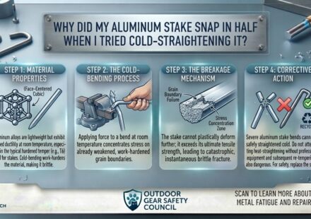 Why did my aluminum stake snap in half when I tried cold-straightening it